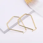 Hoop Earrings Gold Plated Stainless Steel Heart Star Hoop Earrings Jewelry
