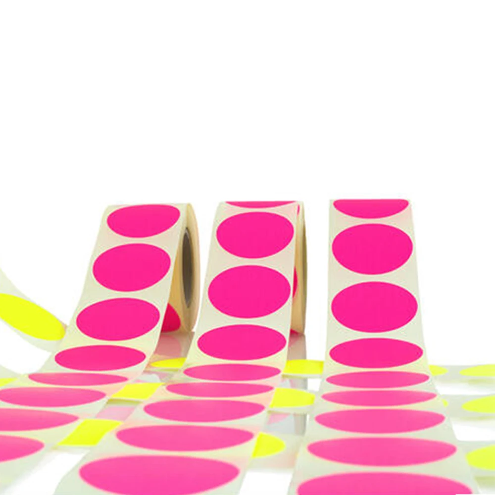 Rainbow Thermal Label Stickers 2-Inch Round Thermal Paper Rolls Colored Round Label Stickers Colored Self-Adhesive Label Printer details