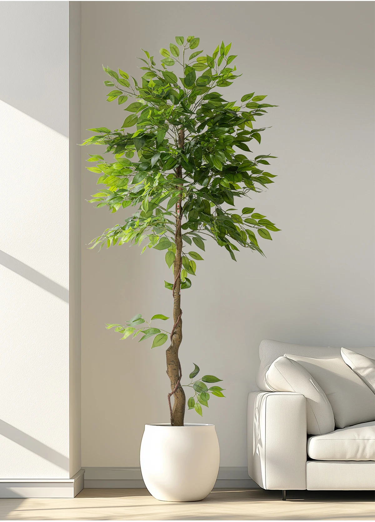 Home Outdoor Artificial Bonsai Plastic Ficus Religiosa Tree Green Indoor Christmas Space Decor High-quality Simulation Greenery factory