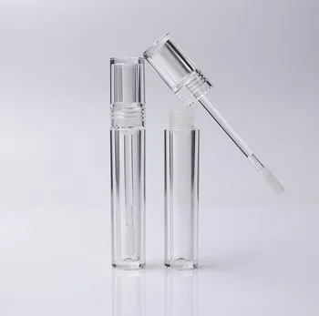 Hot sale in stock custom private label clear 3.5 ml 4.5 ml design wholesale factory high quality empty plastic lip gloss tubes