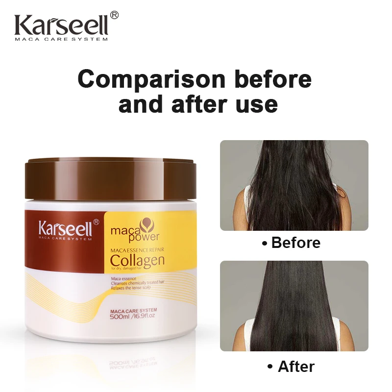 Best selling hair treatment karseell collagen mask for dry and damaged hair wholesale factory price deep conditioning