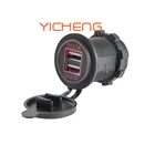 Dual Mobile Phone Car Usb Port 12V 2.1A 4.2A Power Outlet Dual Socket Car USB Port For Marine Bus Mobile Phone Charging