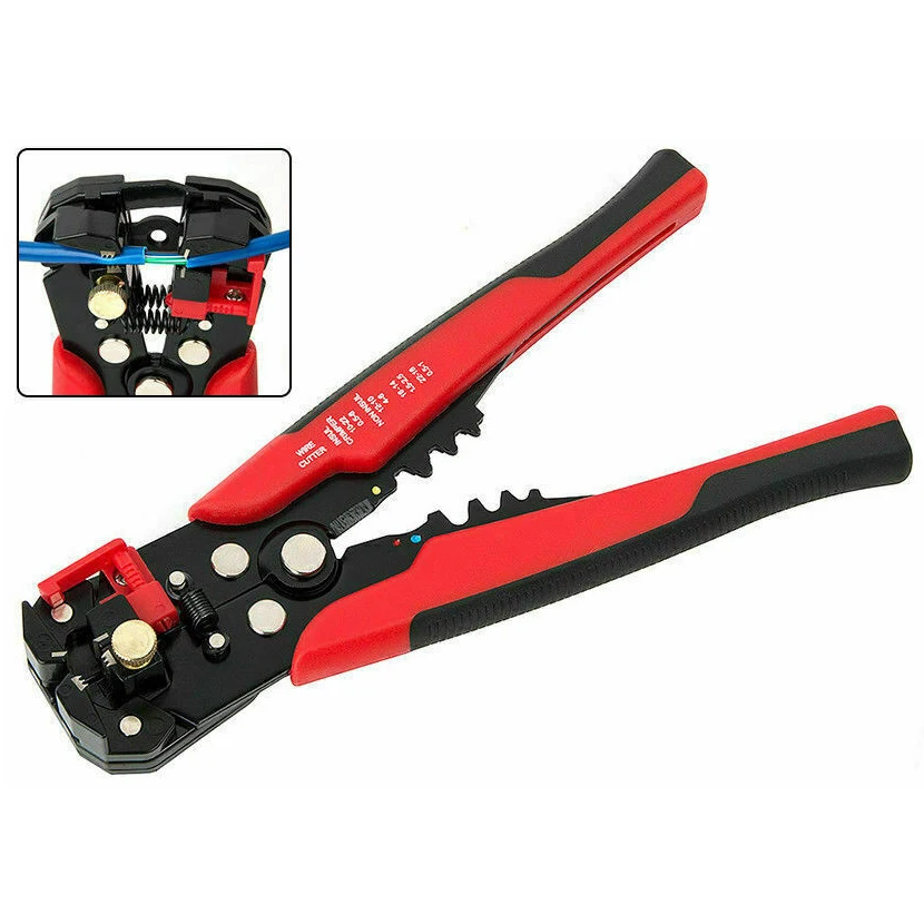 Automatic Cable Wire Crimper Crimping Tool Stripper Adjustable Plier Cutter Hand 
