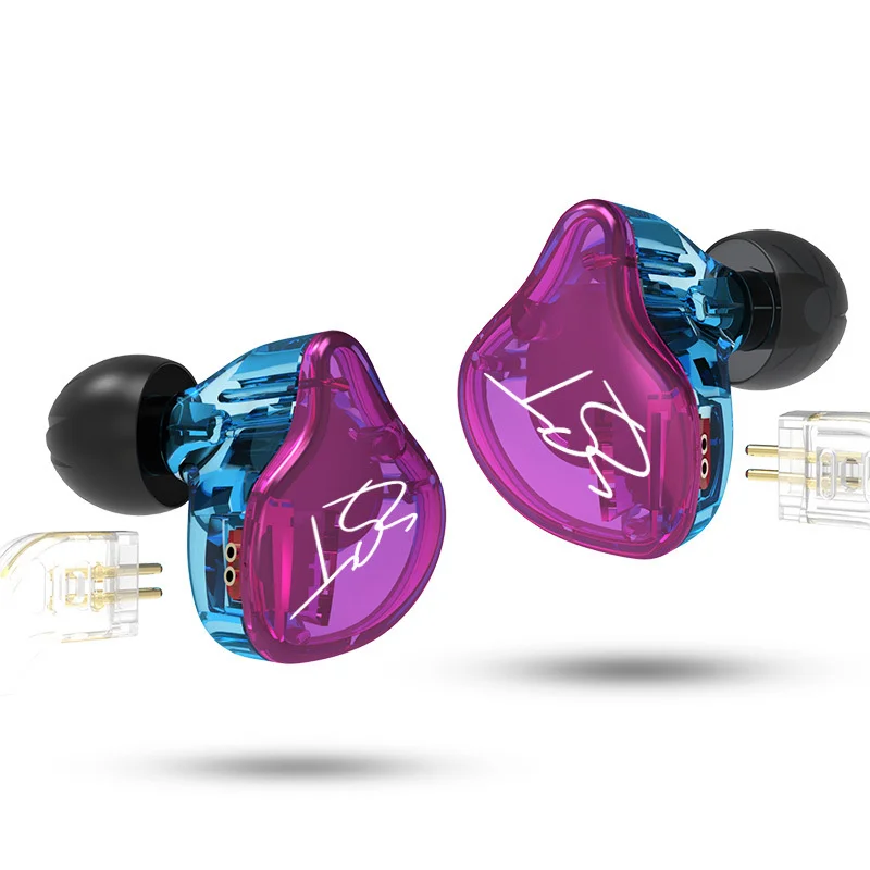 KZ ZST Headphones 1DD+1BA Hybrid Bass In Ear Wired Earphones 3.5mm Noise Cancelling HiFi Music Sports Bass Earbuds Headset