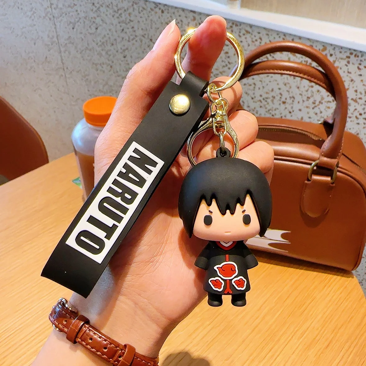 Popular Cartoon ninja Character Keychains Anime Narutos Doll Key Chain Promotional Gift Pendant Soft Rubber Pvc Keychain