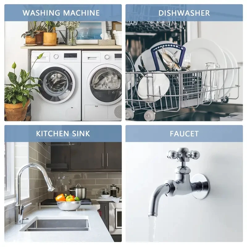 Flexible Washing Machine & Dishwasher Universal Drain Hose Set Connector Corrugated Hose Pipe