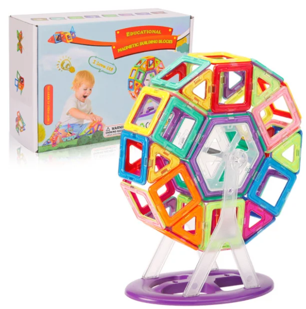 New Design 68pcs Magnet Building Tiles Magnetic Building Block Sets Educational Toy for Kids