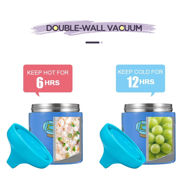 The New Listing Color Bpa Free Stainless Steel Cute Lunch Box For Kids with Carring Handle