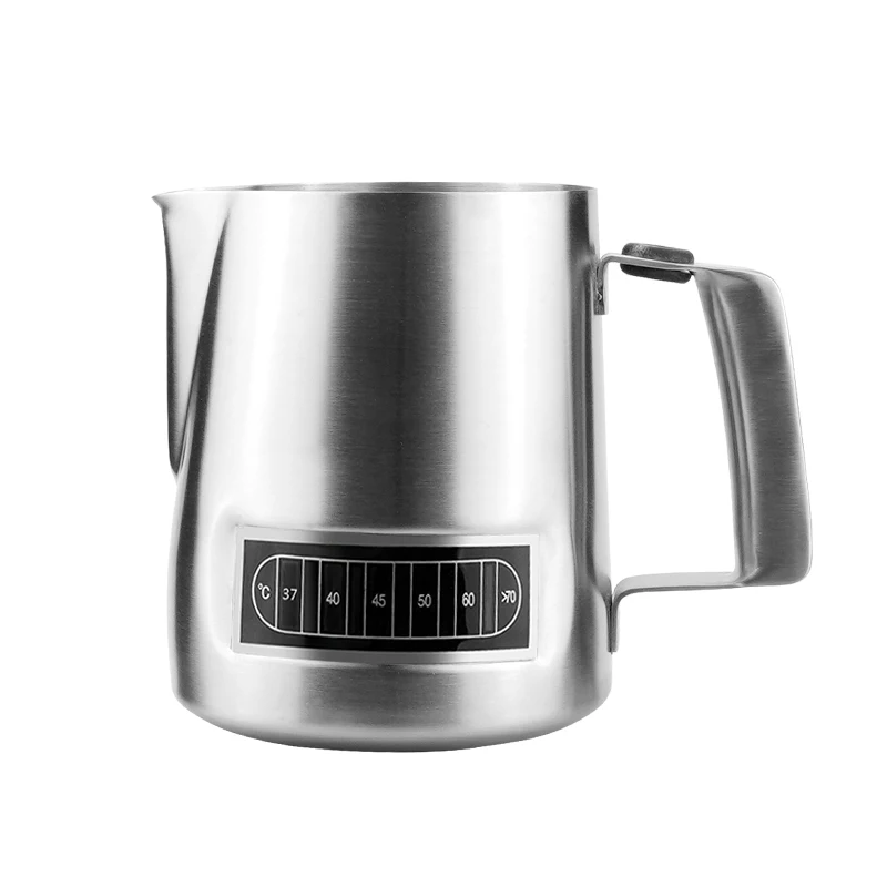600ml Stainless Steel Milk Frothing Pitcher with Integrated Thermometer Silver 600ml Stainless Steel Milk Frothing Pitcher with Integrated Thermometer Silver