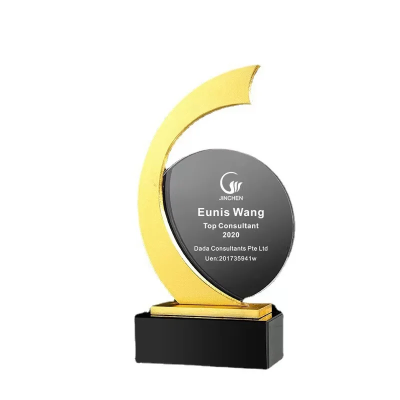 product luxury business custom low moq sports metal trophy company annual meeting souvenir trophy awards with crystal base metal trophy-8