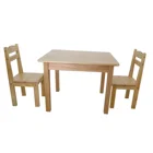 Children Study Wooden Kids Table And 4 Chairs Set Solid Wood Children Study Table