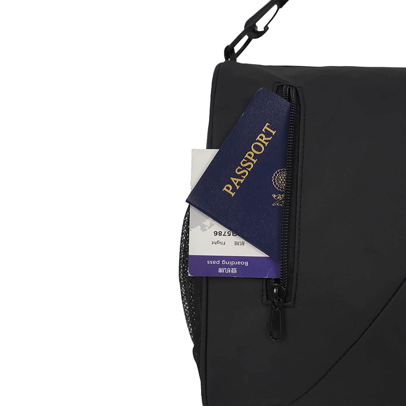 product custom logo large lightweight duffel bag foldable polyester travel luggage storage with strap fashion style-6