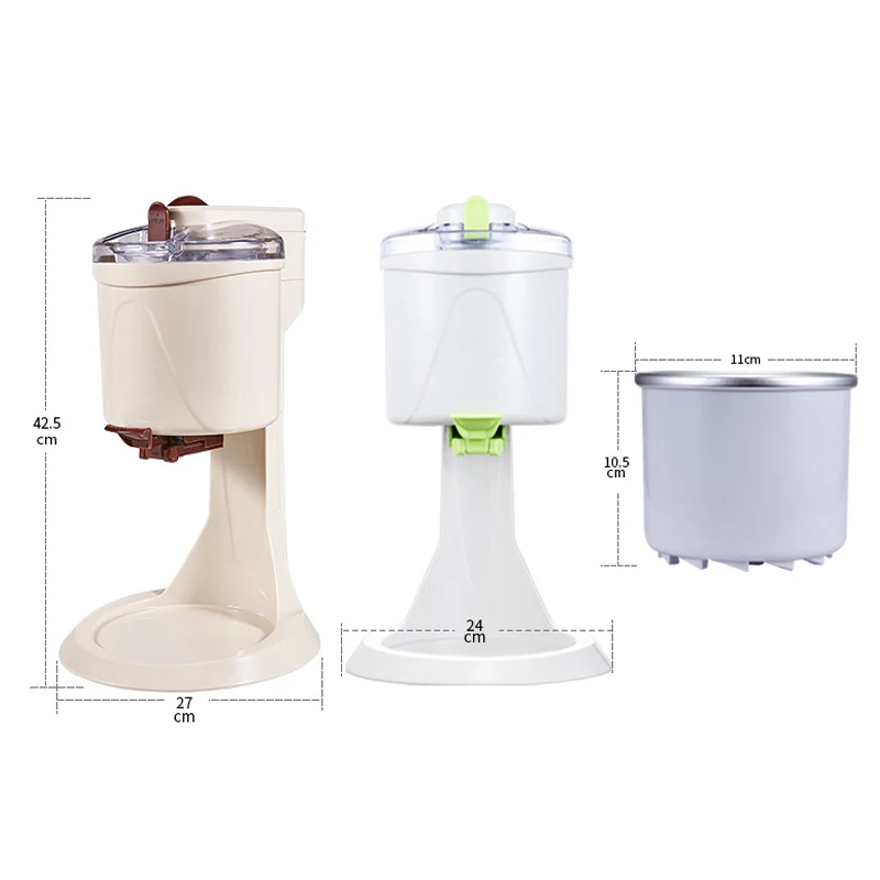 Electric Portable Small Ice Cream Maker Simple Making Mini Ice Cream