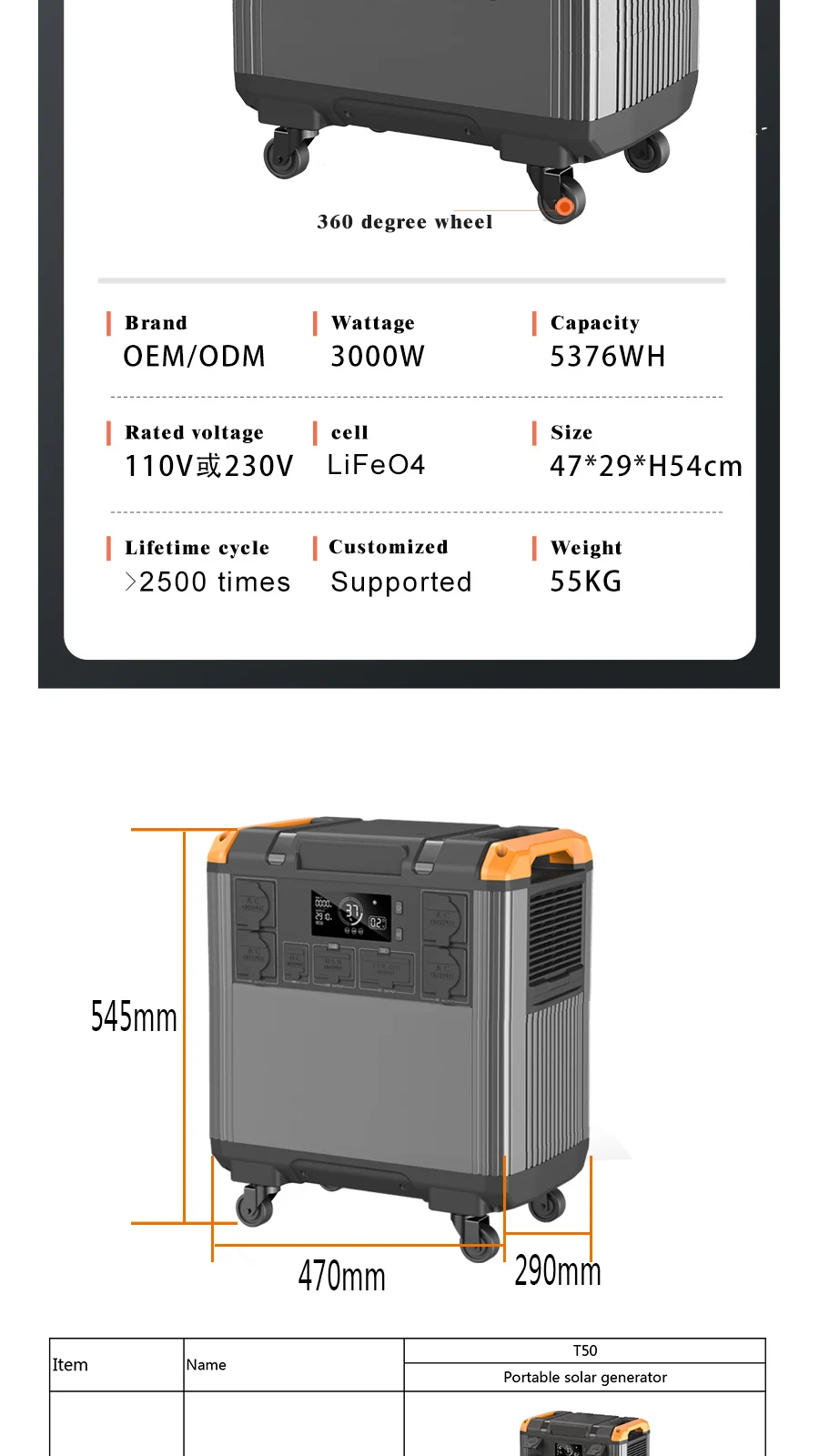 HP 5000W Portable Power Station 220V Solar Generator for Camping Automotive & Car Manufactured Battery Sale supplier