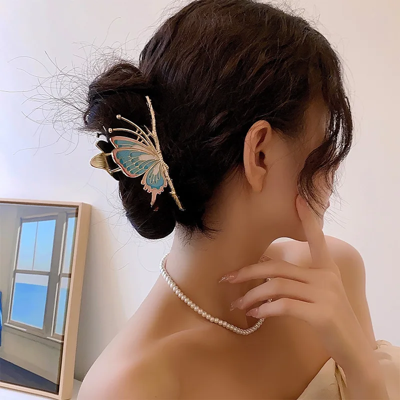personality simulation Butterfly girl hairpin metal legs Chinese hair accessories hairpin jewelry