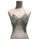 Shiny Womens Tops GC083 Stylish Women Sexy Shiny Rhinestone Crystal Tank Top For Women