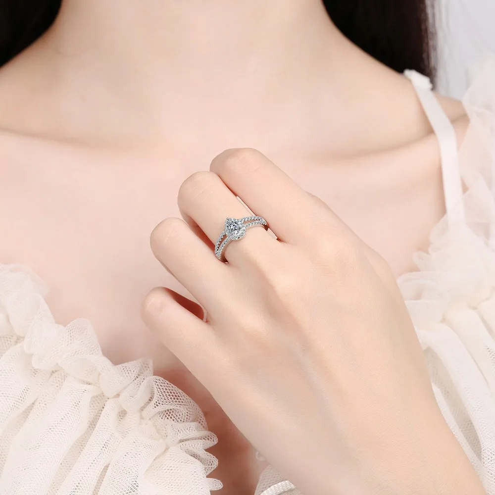 Pear Shape Pear-Shaped Pigeon Egg Female Ring Wedding Ring Ring