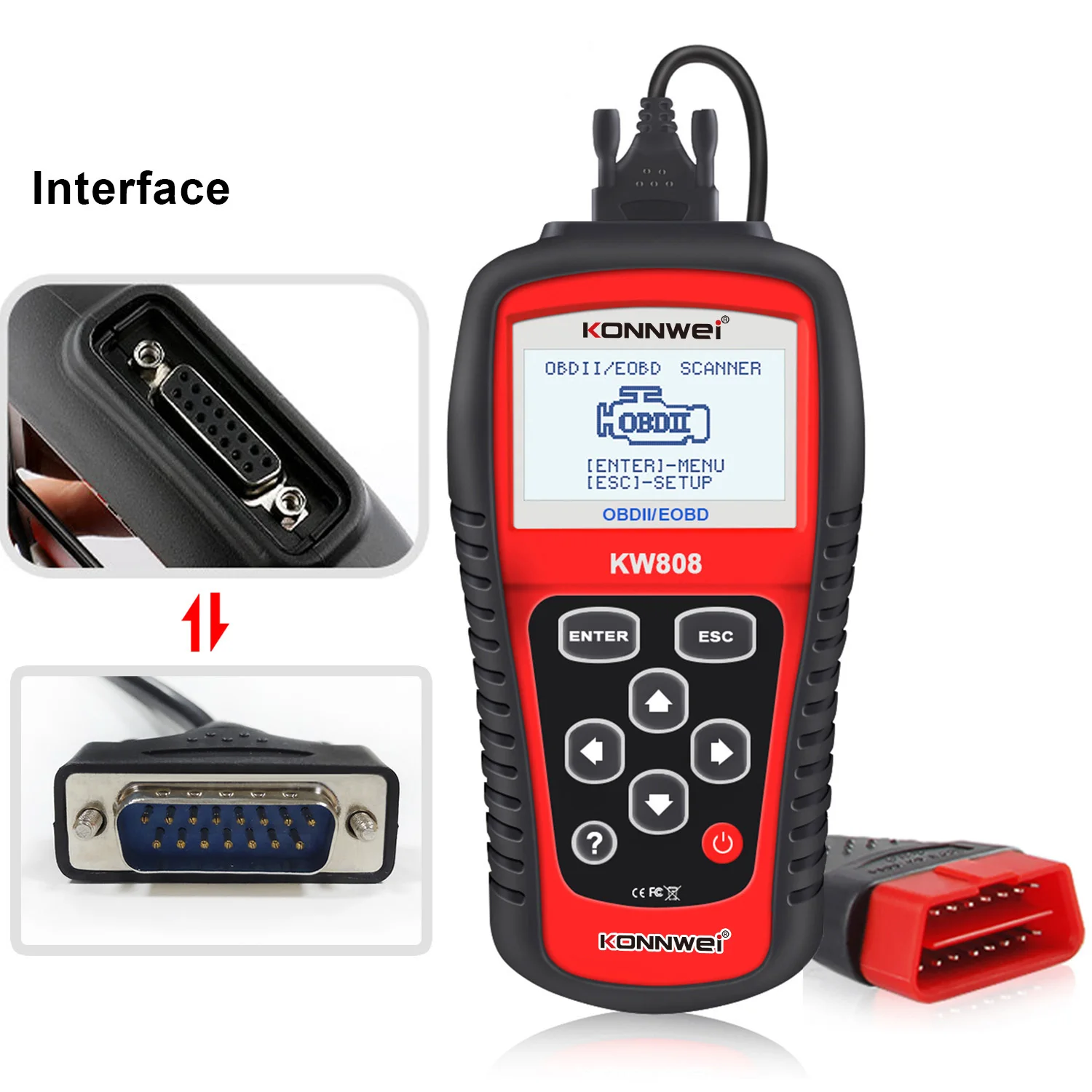 MaxiScan MS509 KW808 OBD2 OBDII EOBD Scanner Car Code Reader Tester Diagnostic 