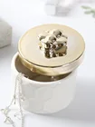 Jewelry White Simple White Small Ceramic Gifts Round Jewelry Trinket Box For Ring Necklace Earring