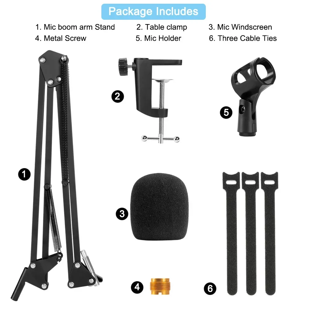 Hyperx Quadcast Mic Stand Professional Adjustable Scissor Microphone