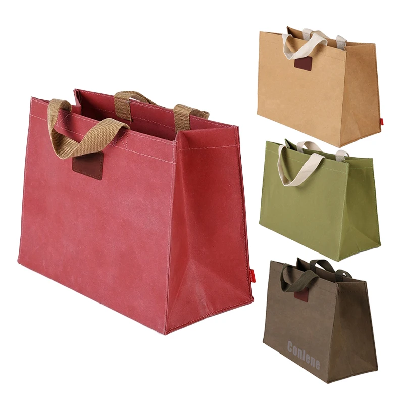 Wenzhou Factory Wholesale Kraft Paper Tote Bag With Handle Nature Kraft Paper Shopping Bag manufacture