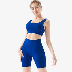 Hot Sale Fashion Absorb Sweat High Waist Women Yoga Suit Legging Sets Shorts Fitness Women's Sportswear