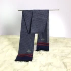 Scarf Customized Stylish Honeycomb Plaid Soft Autumn Winter Man Viscose Design Men's Plain Winter Warm Scarf