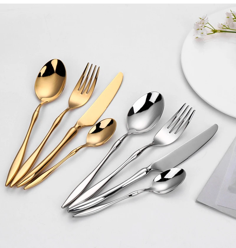 Luxury Stainless Steel 304 Durable Wedding Party Cutlery Set Customized Flatware
