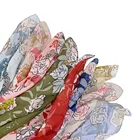 Newest Scarf 2021 Newest Beautiful Printed Pattern Cotton Hijab Floral Shawls Wide Cotton Scarf For Muslim Women