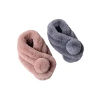 Scarf Lovely Women Puffy Scarf Soft Keep Warm Cute Rabbit Fur Scarves For Cold Winter