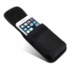 Wholesale Vendor Oxford Nylon Fabric Horizontal Vertical Cover Double Mobile Phone Bag Belt Clip Pouch Bags