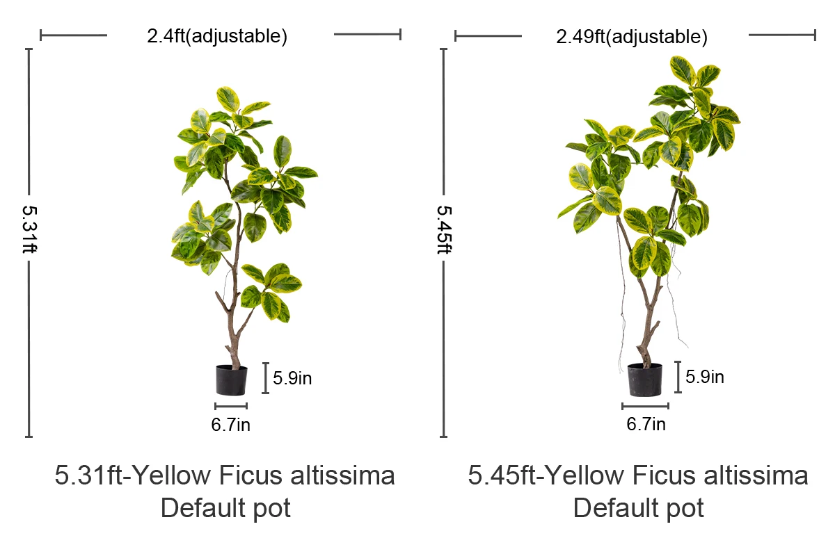 Banyan Tree Bonsai Artificial Plastic Live Indoor/Outdoor Potted Green Yellow Grass Palm Greenery Decoration Free for Home supplier