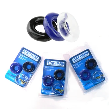 Hot Selling Rubber Silicone Male Delay Ejaculation Cock Ring For Adult Man Extander Penis Lock Rings Sex Products