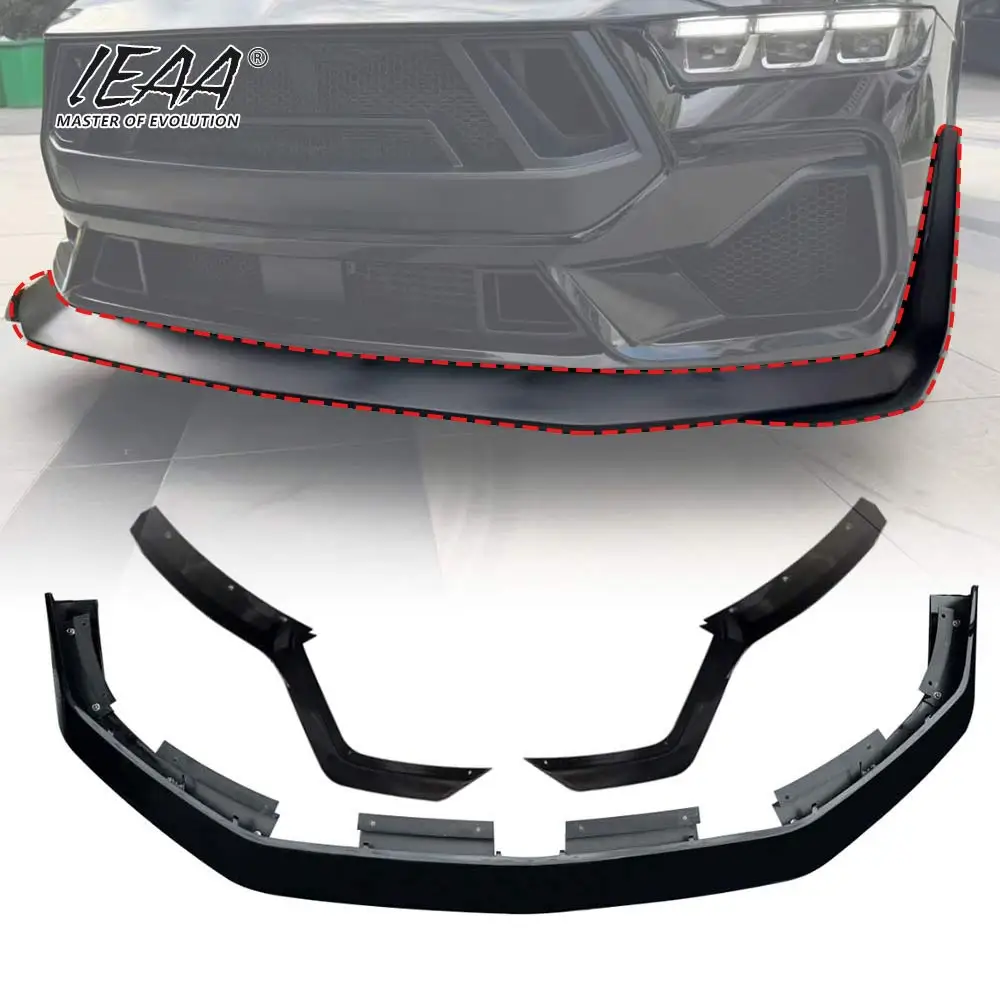 product car accessories front lip 2024 hgshelby parts for ford mustang gt upgrade to hgshelby style body kit front bumper lip-3