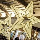Decorative Christmas Stars Shopping Mall Hotel Led Decorative Large Motif Christmas Stars Hanging