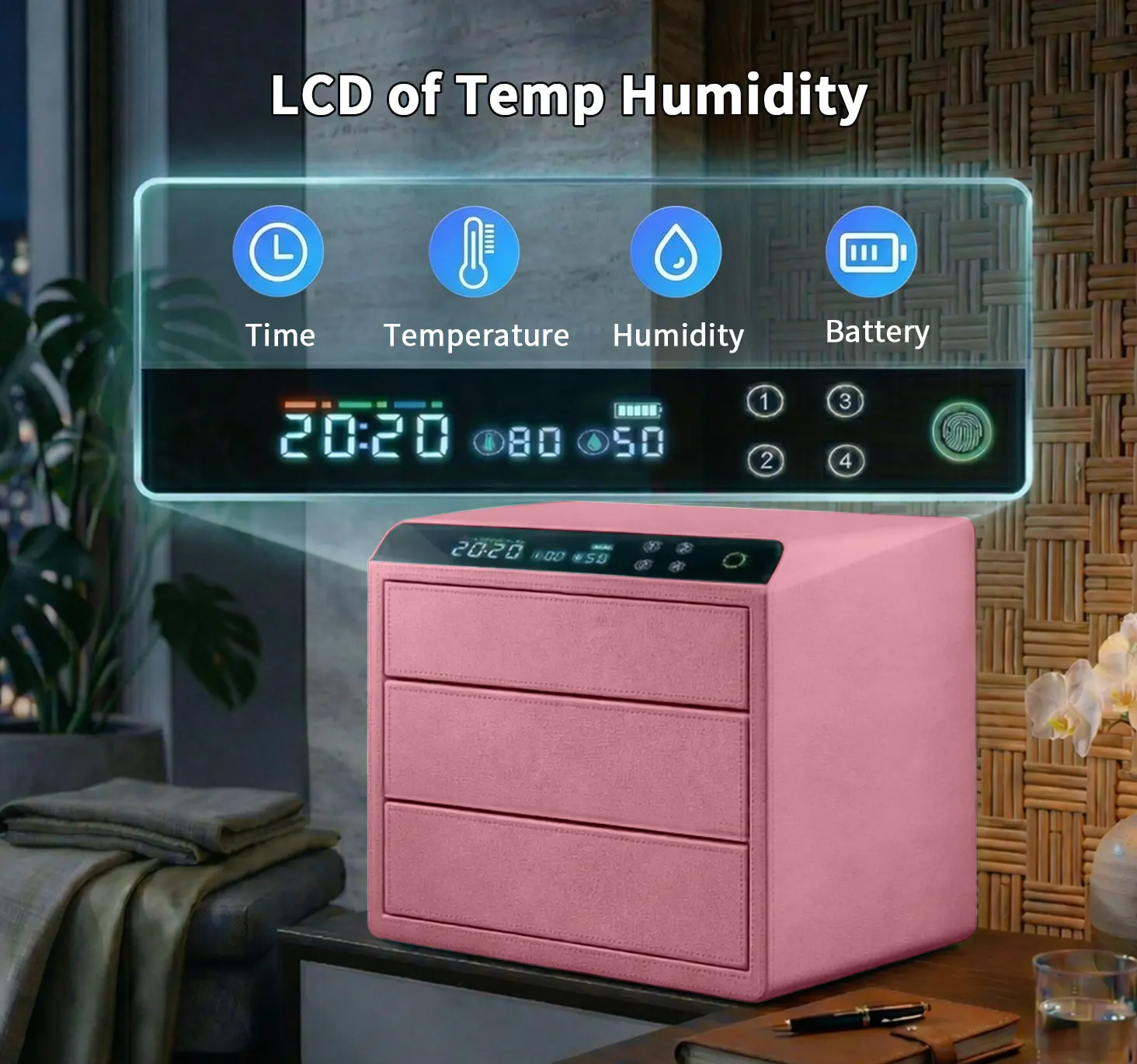 dr 1274 ft ceqsafe smart hot sale electronic cash 4 drawers hidden and safe with fingerprint password for jewelry storage-3