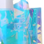 Pvc Bag Pvc Luxury Clear Fashionable Holographic Transparent Pvc Hand Tote Plastic Bag