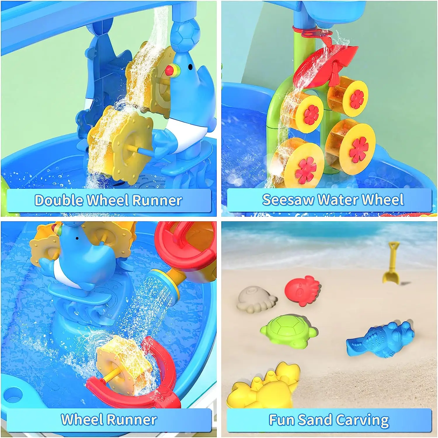 EPT Eco-friendly Toddler Silicone Sand Mold Outdoor Play Set Beach Kids Toys Beach Sand Toys for Adults Kids