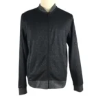 Black Hoodies New Fashion Zip Up Black Melange French Terry Custom Sweatshirts Fashion Cotton Hoodies Men 2021