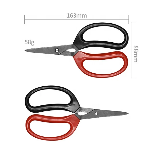 Black & Red Anti Slip Handle with Non Stick-Coating Blade Sewing Scissors 6 Inch Stainless Steel Tailor Scissors