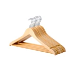 Clothes Wooden Hanger For Clothes Golden Supplier YIKAI White Wooden Clothes Hangers Wooden Hanger For Clothes