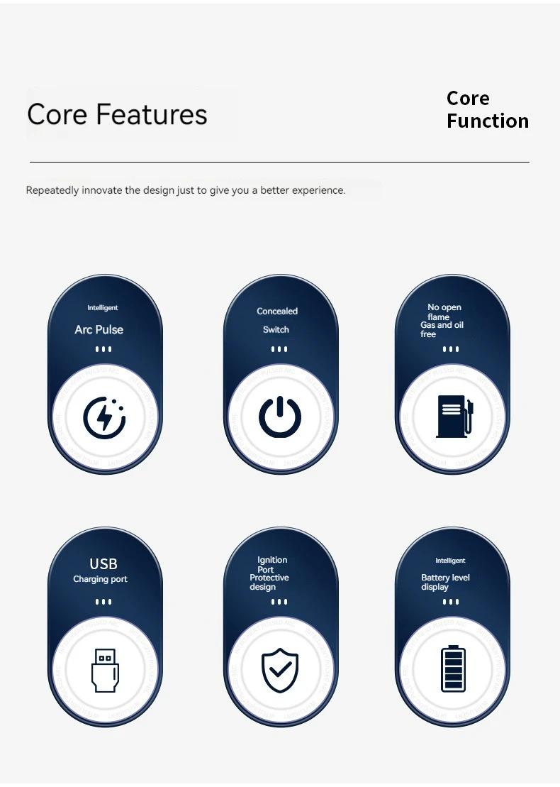 Usb Rechargeable Ignition Electric Arc Lighter Wholesale Ignition Device Arc Pulse Igniter Jl855