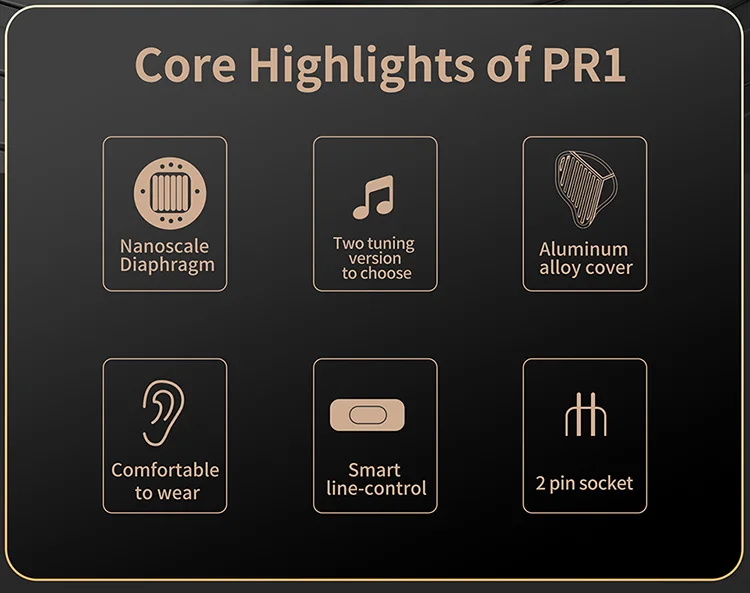 KZ PR1平面13.2毫米新型双腔耳机1DD HiFi舞台在耳监视器中的性能