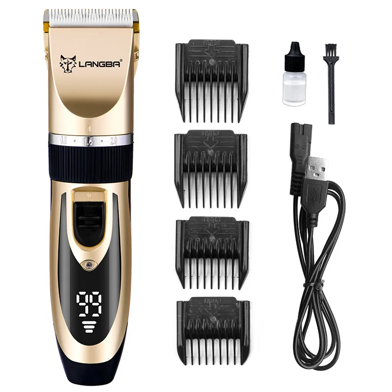 Langba Usb Quiet Rechargeable Dog Hair Clipper Cordless Electric Pet Hair  Trimmer For Dogs And Cats With Led Display - Buy Pet Clipper,Dog Clippers,Pet  Trimmer Product on 