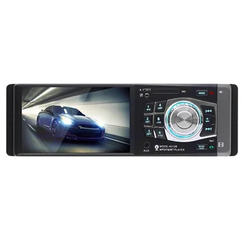 Radio Car Mp4 Mp5 Player,1 Din HD 4.1 Inch Video Player With Rearview Camera Radio Player Remote Control Stereo Aux Fm Usb Sd