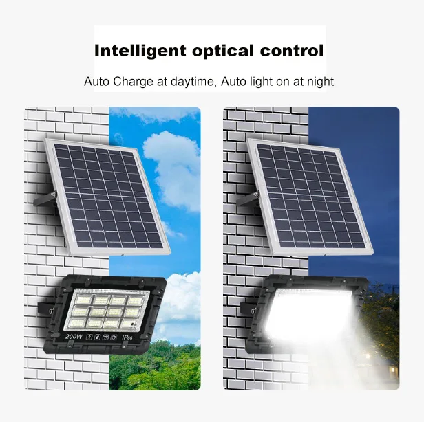 Outdoor Garden Light 100w 200w 300wLed lights decorate the waterproof reflective solar floodlight garden patio