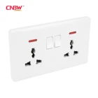 Double Universal 16amp 3 Pin 6 Pin Electrical Wall Switch Socket Uk Style Wall Safe