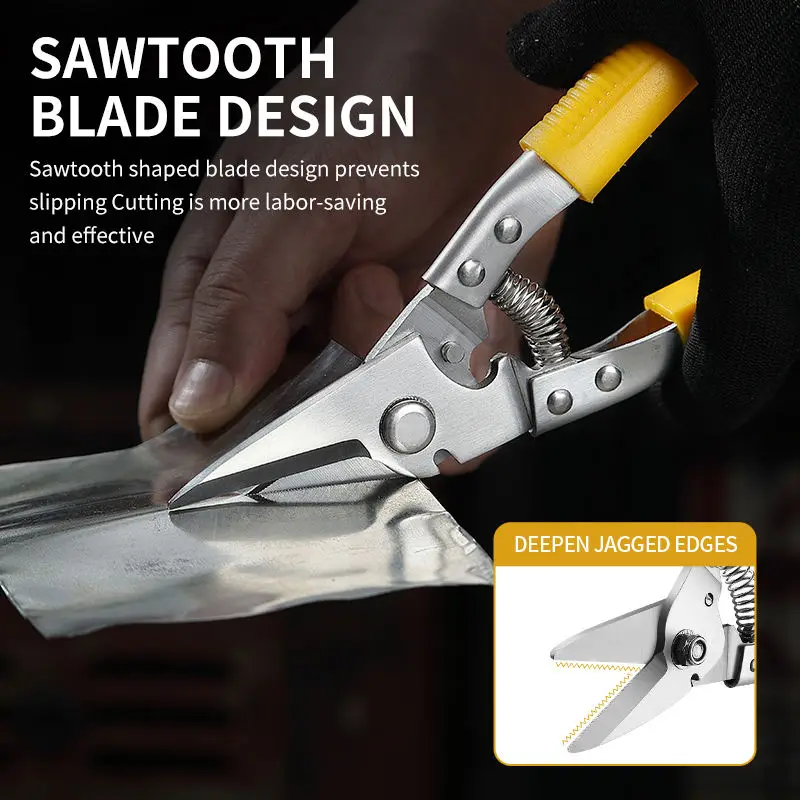 Sheet metal cutting scissors