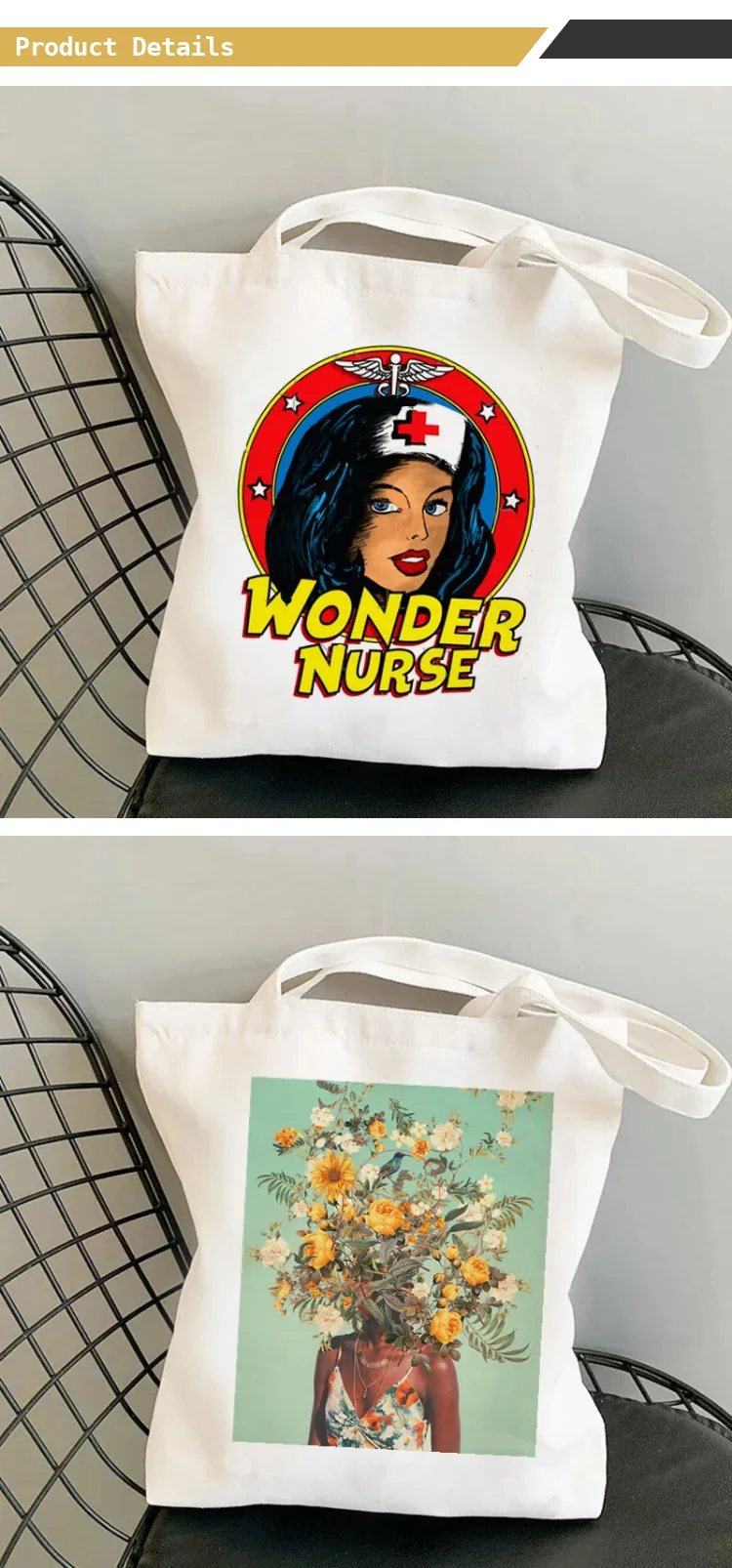 Custom Friendly Extra Large Thick Reusable Cotton Shopping Bag Canvas ...