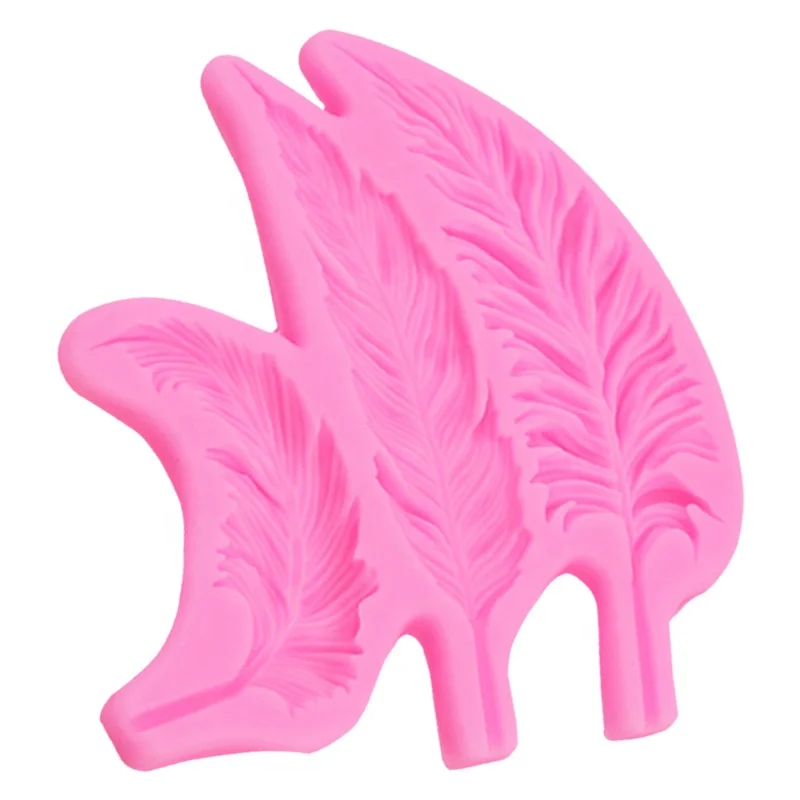 New Style Feather Silicone Fondant Mold DIY Handmade Baking Tools for Chocolate Candy Cake Decoration Polymer Clay and Crafting